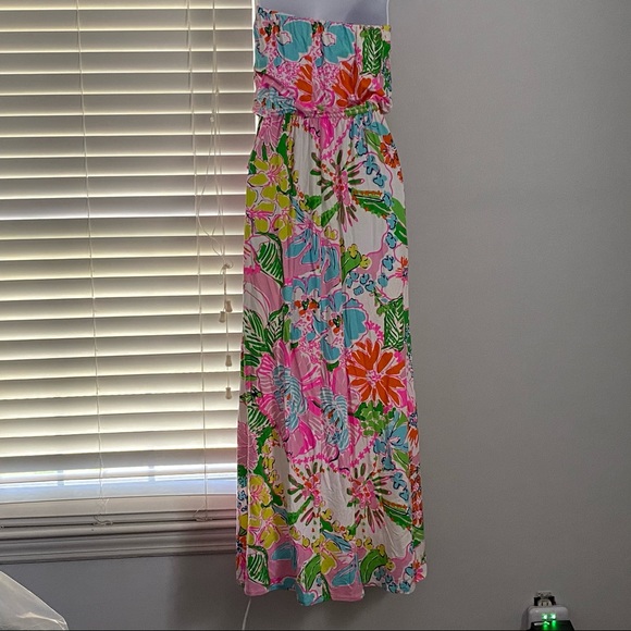 0030 - Lilly Pulitzer Strapless Maxi - Picture 2 of 3